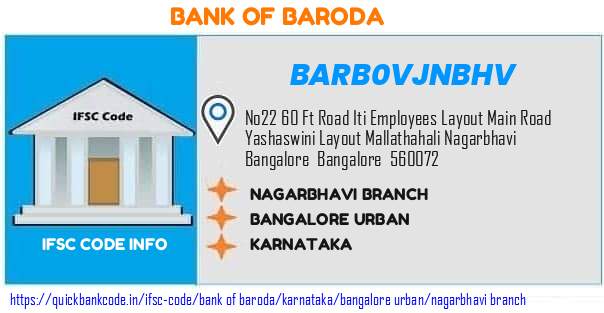 Bank of Baroda Nagarbhavi Branch BARB0VJNBHV IFSC Code