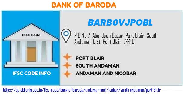 Bank of Baroda Port Blair BARB0VJPOBL IFSC Code