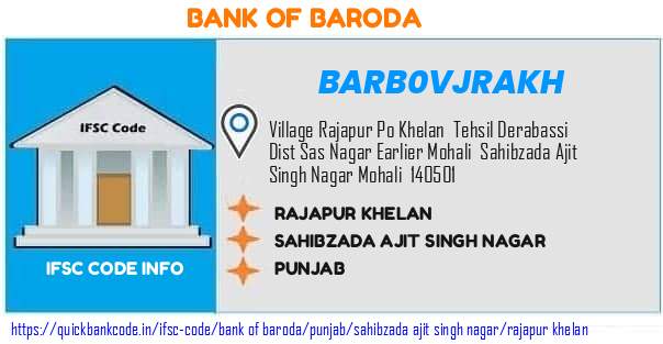 Bank of Baroda Rajapur Khelan BARB0VJRAKH IFSC Code