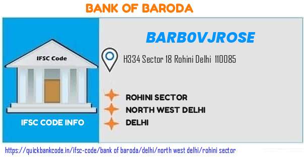 Bank of Baroda Rohini Sector BARB0VJROSE IFSC Code