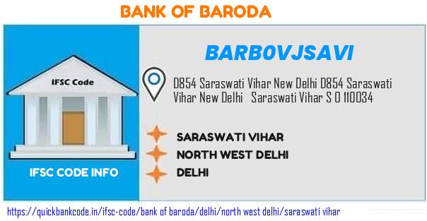 Bank of Baroda Saraswati Vihar BARB0VJSAVI IFSC Code
