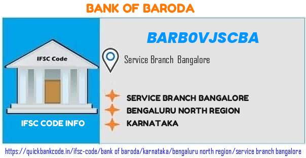 Bank of Baroda Service Branch Bangalore BARB0VJSCBA IFSC Code