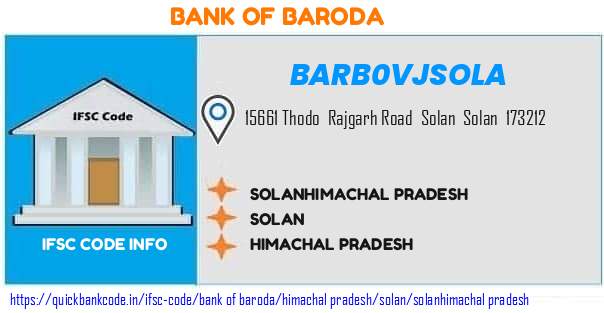 Bank of Baroda Solanhimachal Pradesh BARB0VJSOLA IFSC Code