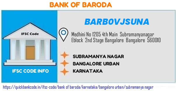 Bank of Baroda Subramanya Nagar BARB0VJSUNA IFSC Code