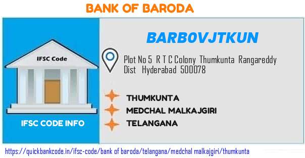 Bank of Baroda Thumkunta BARB0VJTKUN IFSC Code