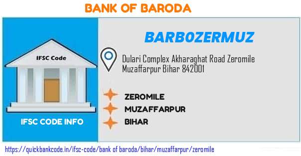 Bank of Baroda Zeromile BARB0ZERMUZ IFSC Code