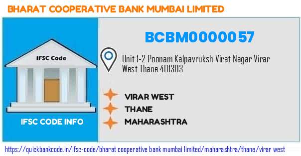Bharat Cooperative Bank Mumbai Virar West BCBM0000057 IFSC Code