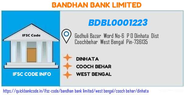 Bandhan Bank Dinhata BDBL0001223 IFSC Code
