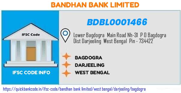 Bandhan Bank Bagdogra BDBL0001466 IFSC Code