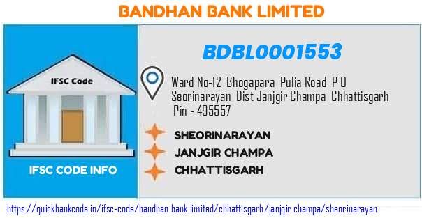 BDBL0001553 Bandhan Bank. Sheorinarayan