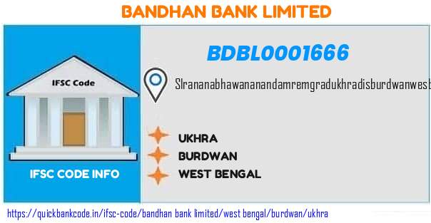 Bandhan Bank Ukhra BDBL0001666 IFSC Code