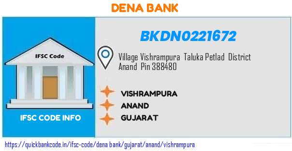 Dena Bank Vishrampura BKDN0221672 IFSC Code