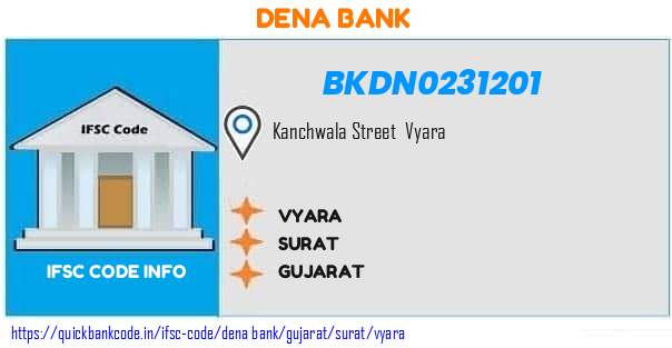 Dena Bank Vyara BKDN0231201 IFSC Code