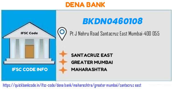 Dena Bank Santacruz East BKDN0460108 IFSC Code