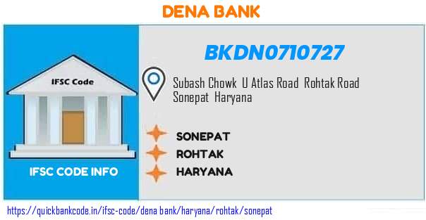 Dena Bank Sonepat BKDN0710727 IFSC Code