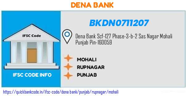 Dena Bank Mohali BKDN0711207 IFSC Code