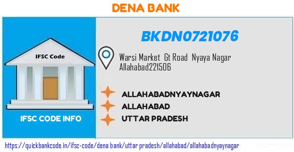 Dena Bank Allahabadnyaynagar BKDN0721076 IFSC Code