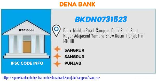 Dena Bank Sangrur BKDN0731523 IFSC Code