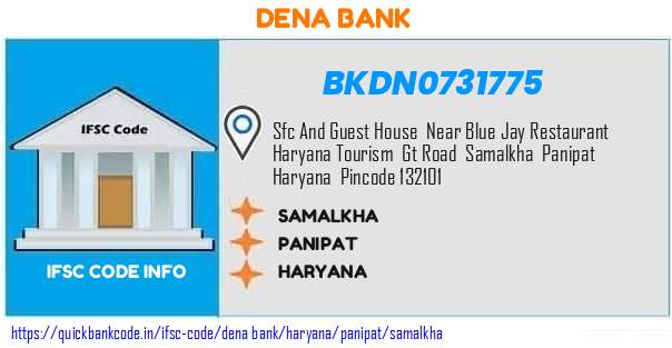 Dena Bank Samalkha BKDN0731775 IFSC Code