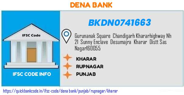 Dena Bank Kharar BKDN0741663 IFSC Code