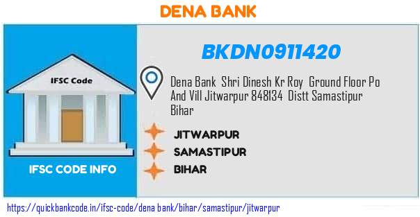 Dena Bank Jitwarpur BKDN0911420 IFSC Code