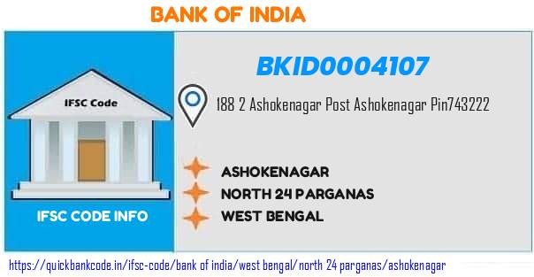 BKID0004107 Bank of India. ASHOKENAGAR