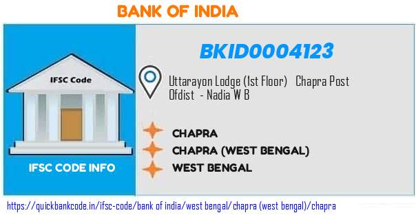 Bank of India Chapra BKID0004123 IFSC Code