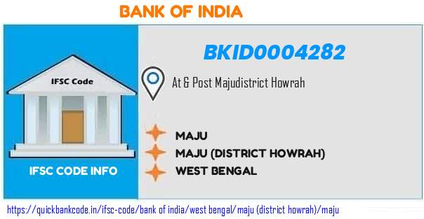 Bank of India Maju BKID0004282 IFSC Code