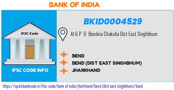 Bank of India Bend BKID0004529 IFSC Code