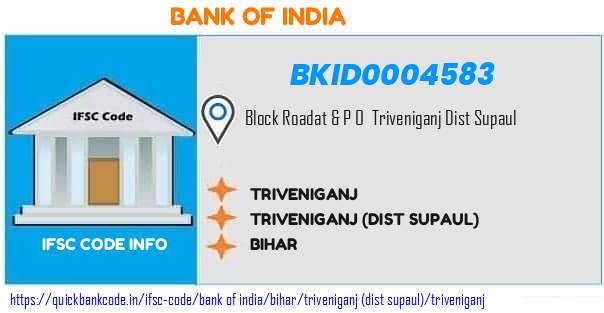 Bank of India Triveniganj BKID0004583 IFSC Code