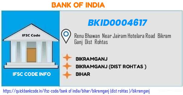 Bank of India Bikramganj BKID0004617 IFSC Code