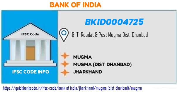 BKID0004725 Bank of India. MUGMA