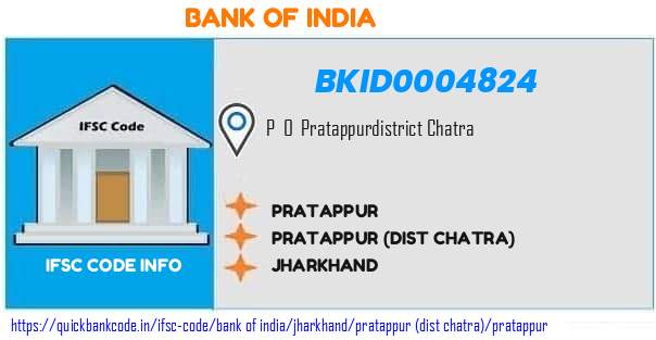 BKID0004824 Bank of India. PRATAPPUR