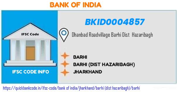 BKID0004857 Bank of India. BARHI