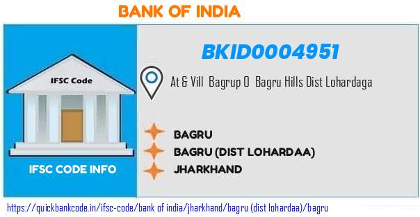 BKID0004951 Bank of India. BAGRU