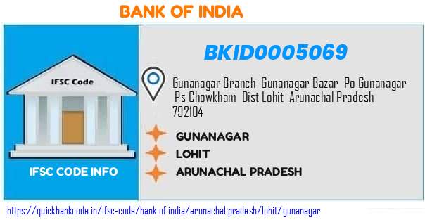Bank of India Gunanagar BKID0005069 IFSC Code