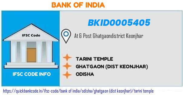 Bank of India Tarini Temple BKID0005405 IFSC Code