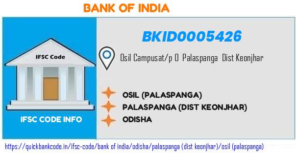 BKID0005426 Bank of India. OSIL PALASPANGA