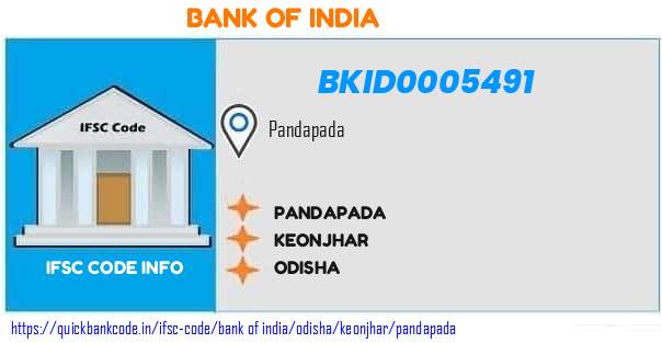 Bank of India Pandapada BKID0005491 IFSC Code