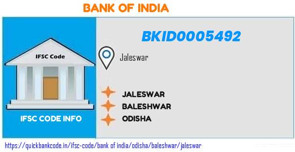BKID0005492 Bank of India. JALESWAR