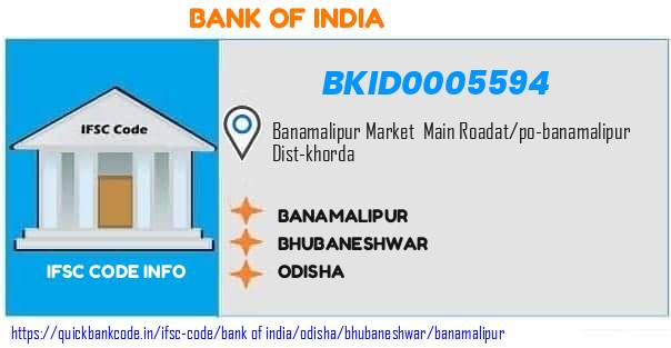 Bank of India Banamalipur BKID0005594 IFSC Code