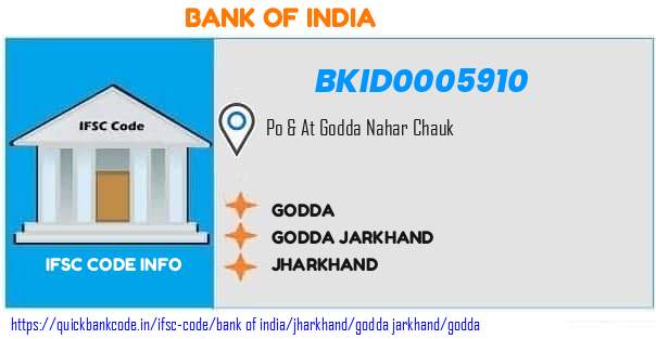 Bank of India Godda BKID0005910 IFSC Code