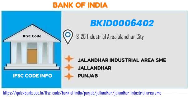 BKID0006402 Bank of India. JALANDHAR INDUSTRIAL AREA SME