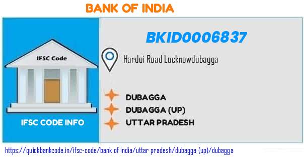 Bank of India Dubagga BKID0006837 IFSC Code