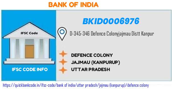 Bank of India Defence Colony BKID0006976 IFSC Code