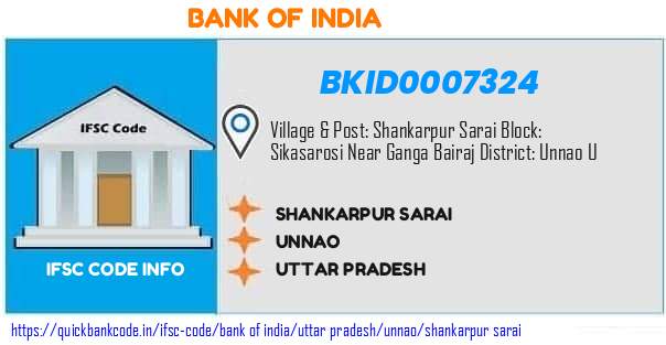 Bank of India Shankarpur Sarai BKID0007324 IFSC Code