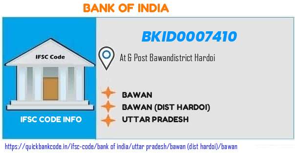 Bank of India Bawan BKID0007410 IFSC Code