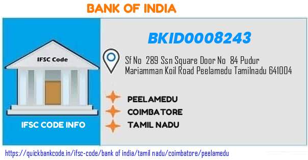 Bank of India Peelamedu BKID0008243 IFSC Code