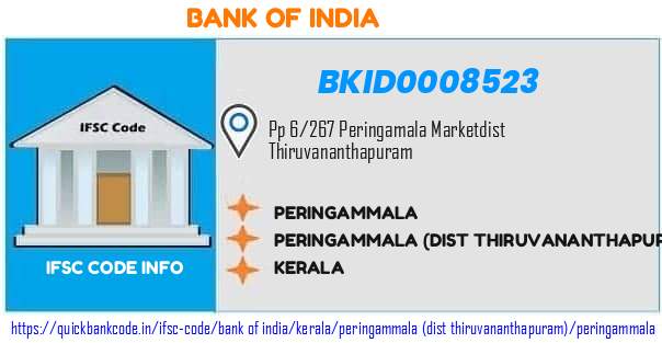 Bank of India Peringammala BKID0008523 IFSC Code