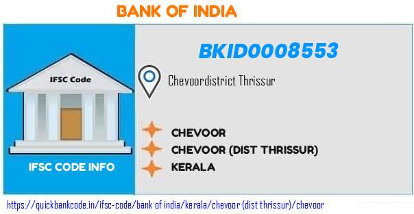 Bank of India Chevoor BKID0008553 IFSC Code